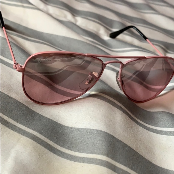 small fitted pink Ray Bans